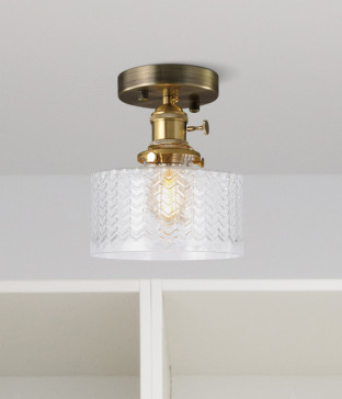 니트 1등 직부 천정등 현관조명 (투명 불투명)