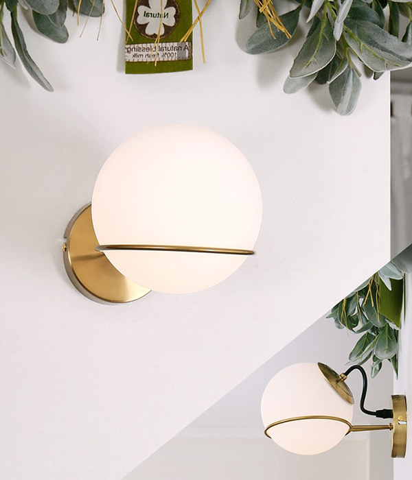 밀키볼 인테리어 벽등 무드 벽등 (유리구 150/200파이)